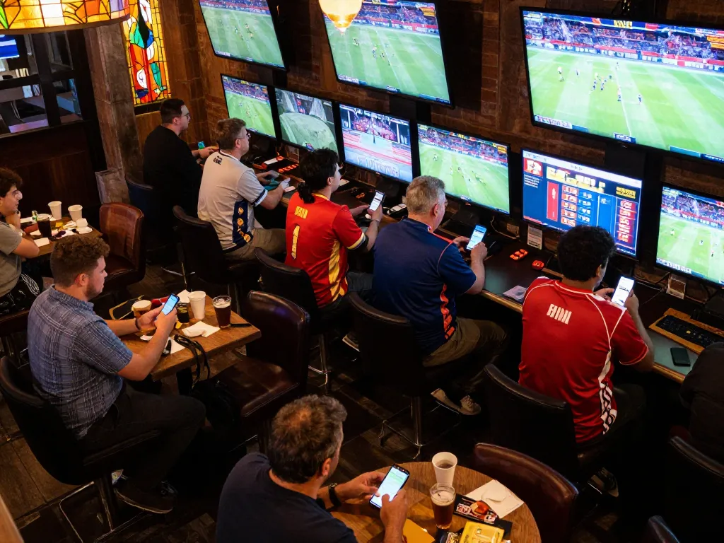Fans engaging in live sports betting at https://luck8.bid/, capturing the excitement of game day.