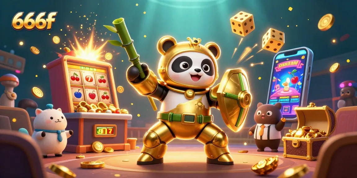 Join the excitement at 666f with a dynamic gaming scene bursting with jackpots and celebration.