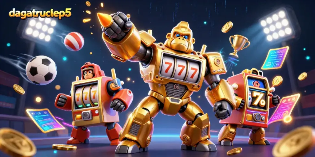 Engage in the thrilling action of dagatructiep5 with dynamic cartoon characters and vibrant casino elements.