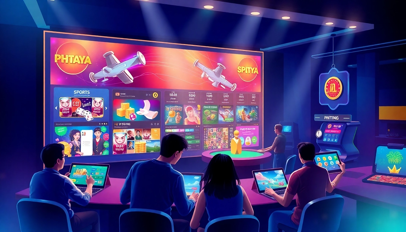 PHTAYA.ac online betting platform showcasing diverse players enjoying a safe and exciting casino experience.