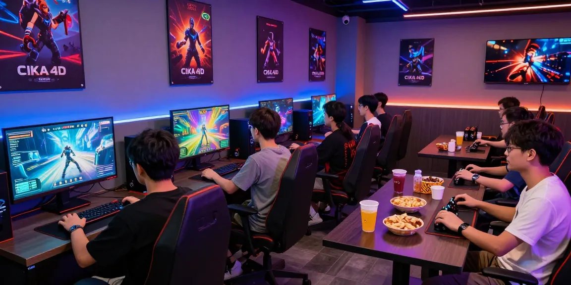 Exciting gaming scene at CIKA4D with players enjoying the latest platform games.